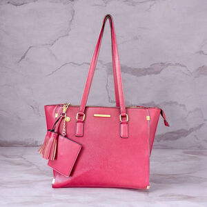 Burgundy Poppy & Peonies Tote